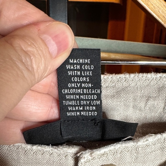 INC International Concepts Beige Linen Blend Drawstring Pants Size 2 - Picture 3 of 9